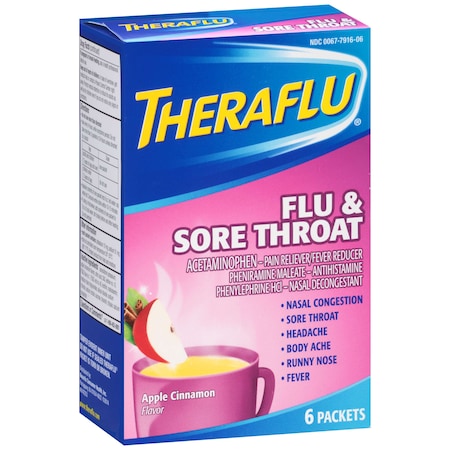 Theraflu Flu & Sore Throat 6 Count, PK12 44062167